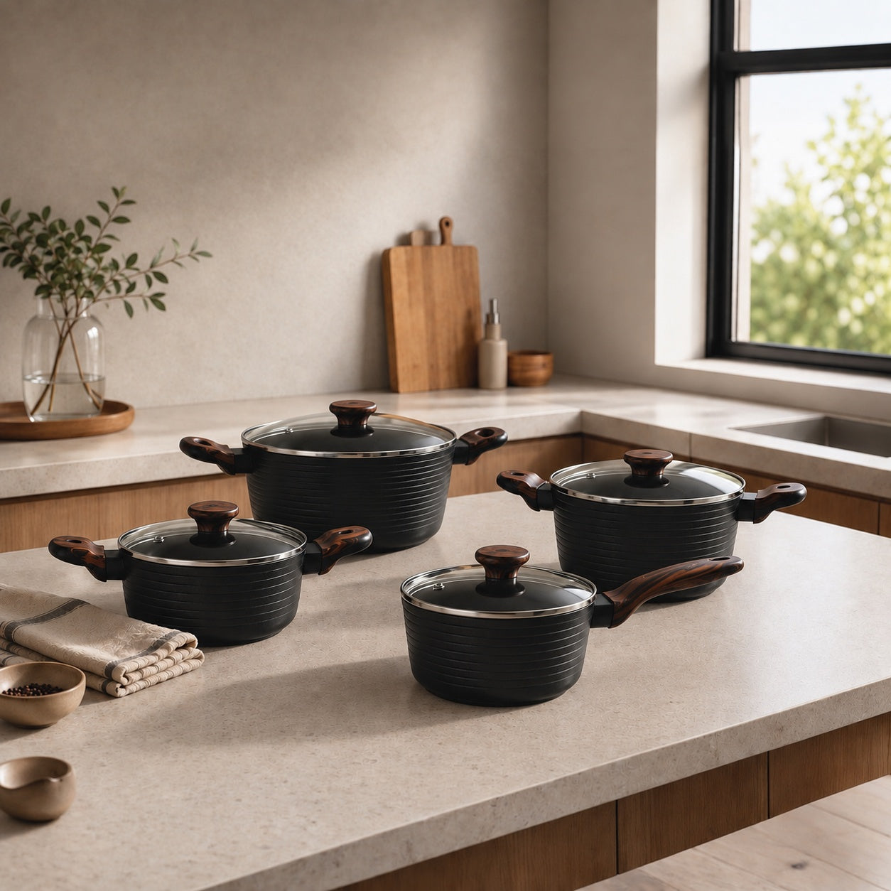 Ollas Premium Antiadherente Cuisine Complete Set Fissman
